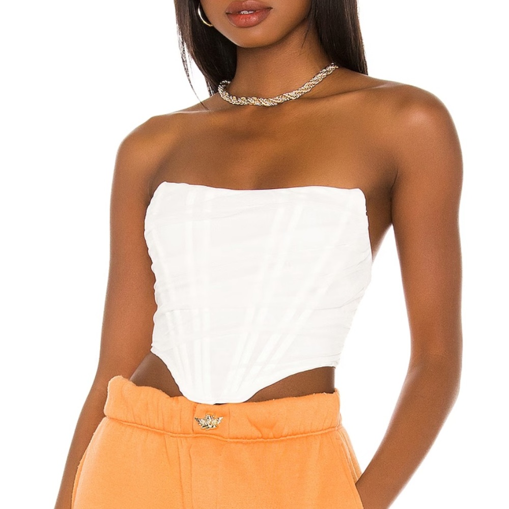Strapless Savannah Corset Top in White